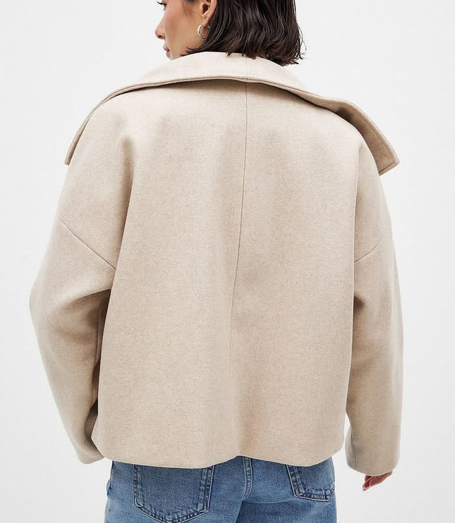 Women's Jacket for Layering, Structured and Double Breasted