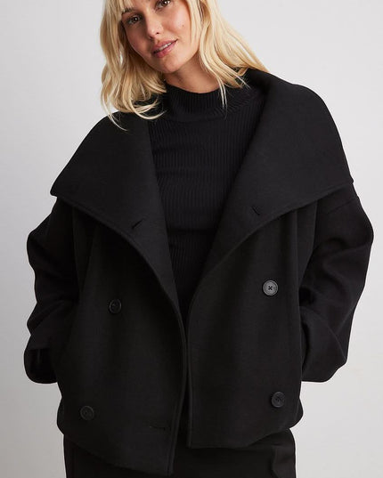 Women's Jacket for Layering, Structured and Double Breasted