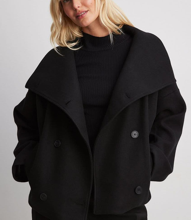 Women's Jacket for Layering, Structured and Double Breasted
