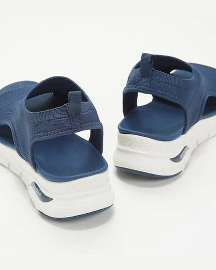 Women's Knit Platform Sandals with Cut-Out Sides