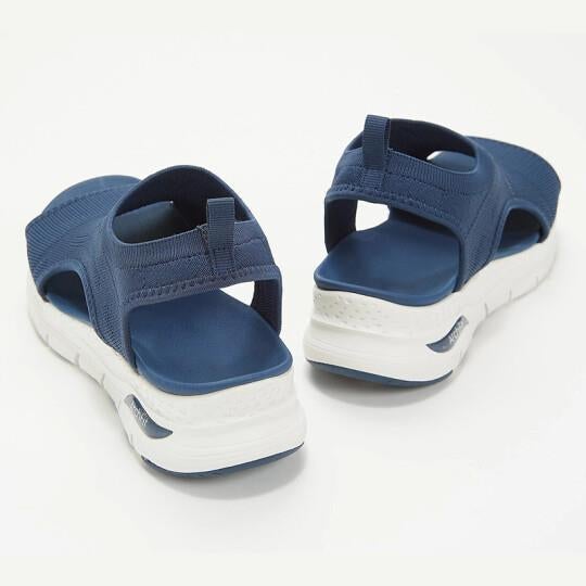 Women's Knit Platform Sandals with Cut-Out Sides