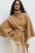 Women's Layering Jacket with a Structured Cape Silhouette