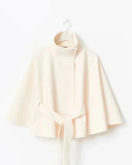 Women's Layering Jacket with a Structured Cape Silhouette