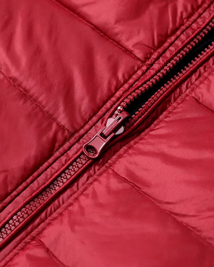 Women's Lightweight Hooded Puffer Jacket with Zip Pockets