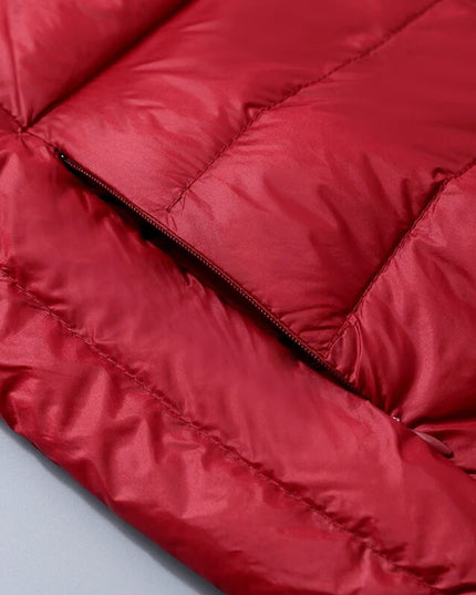 Women's Lightweight Hooded Puffer Jacket with Zip Pockets