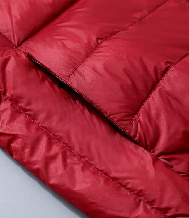 Women's Lightweight Hooded Puffer Jacket with Zip Pockets