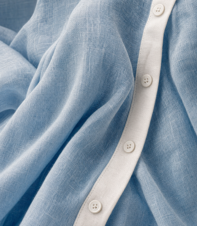 Women's Linen Shirt Dress with Rolled Sleeves