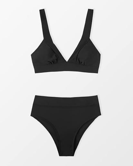 Women's Longline Bikini with V-Neck Wrap Top