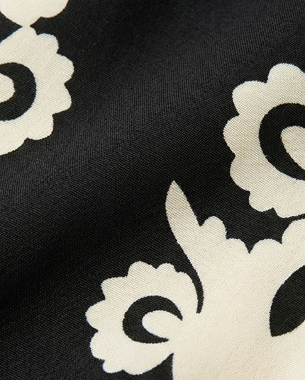Women's Maxi Dress in Baroque Print with Smocked Waist and Cap Sleeve