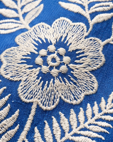 Women's Midi Dress in Floral Embroidery with a Bell Sleeve