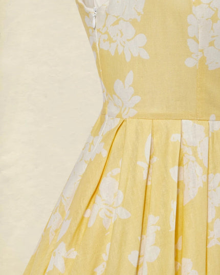 Women's Midi Dress with a Swing Skirt and Off-Shoulder Neckline