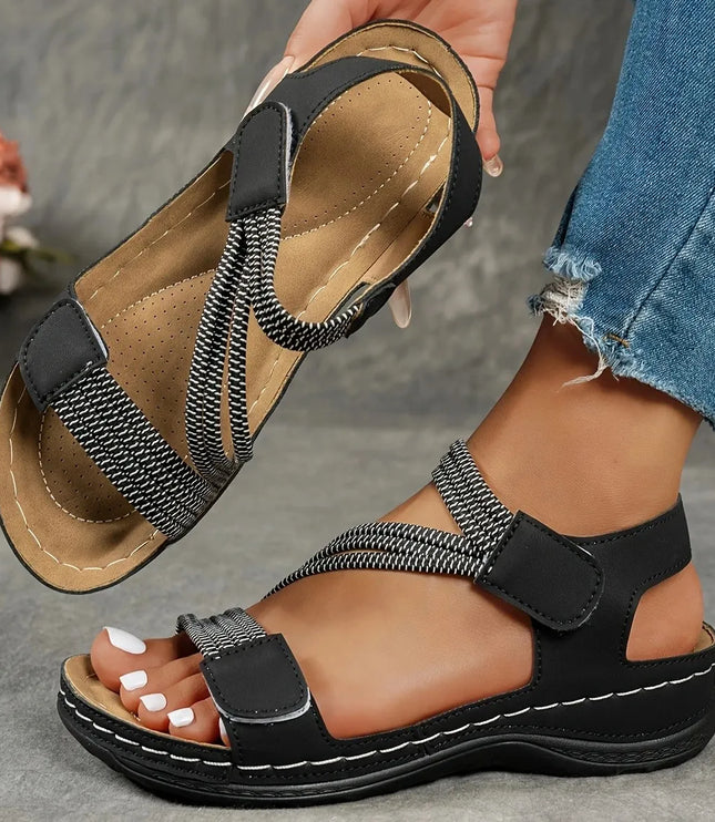 Women's Orthopedic Comfort Sandals with Elastic Straps