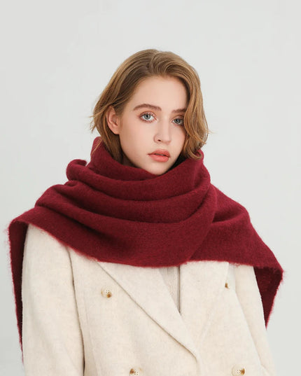 Women's Oversized Brushed Knit Fringed Scarf