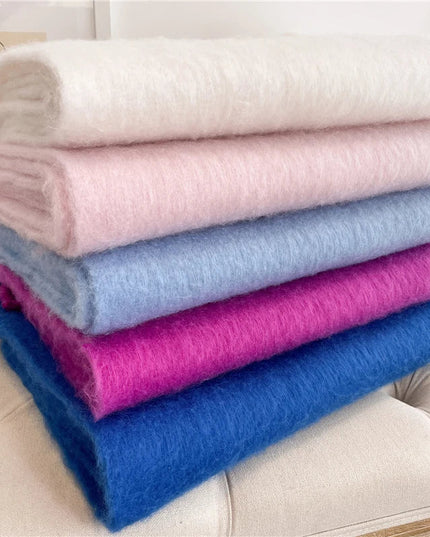 Women's Oversized Brushed Knit Fringed Scarf