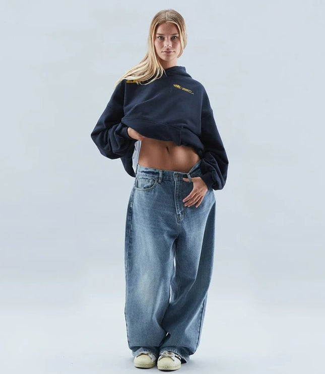 Women's Oversized Hoodie with Cursive Back Graphic