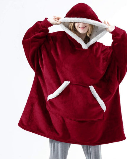 Women's Oversized Wearable Blanket Hoodie with Front Pocket