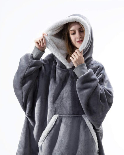 Women's Oversized Wearable Blanket Hoodie with Front Pocket