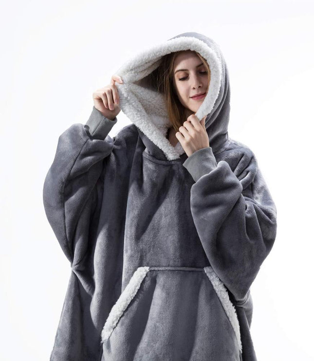 Women's Oversized Wearable Blanket Hoodie with Front Pocket