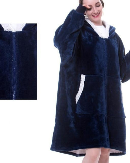 Women's Oversized Wearable Blanket Hoodie with Front Pocket