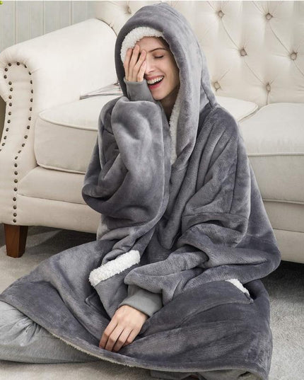 Women's Oversized Wearable Blanket Hoodie with Front Pocket