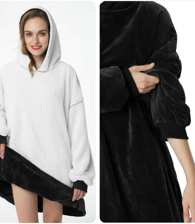 Women's Oversized Wearable Blanket Hoodie with Front Pocket