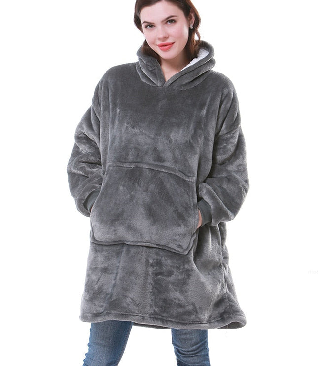 Women's Oversized Wearable Blanket Hoodie with Front Pocket