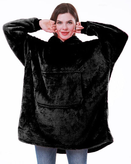 Women's Oversized Wearable Blanket Hoodie with Front Pocket