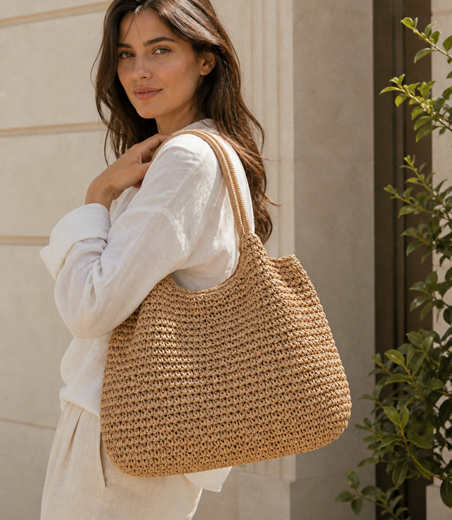 Women's Oversized Woven Beach Tote Bag