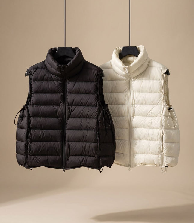 Women's Packable Quilted Two-Way Zip Puffer Vest