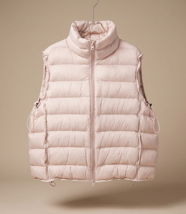 Women's Packable Quilted Two-Way Zip Puffer Vest