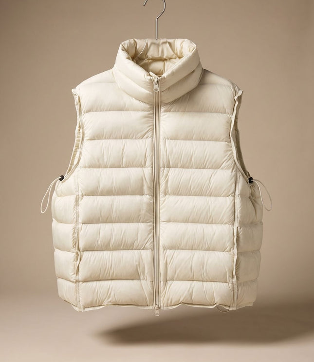 Women's Packable Quilted Two-Way Zip Puffer Vest