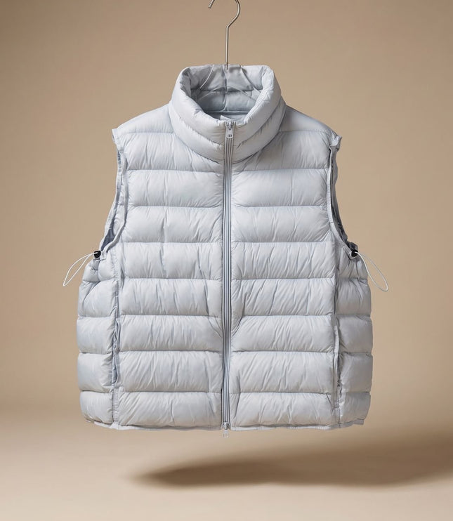 Women's Packable Quilted Two-Way Zip Puffer Vest