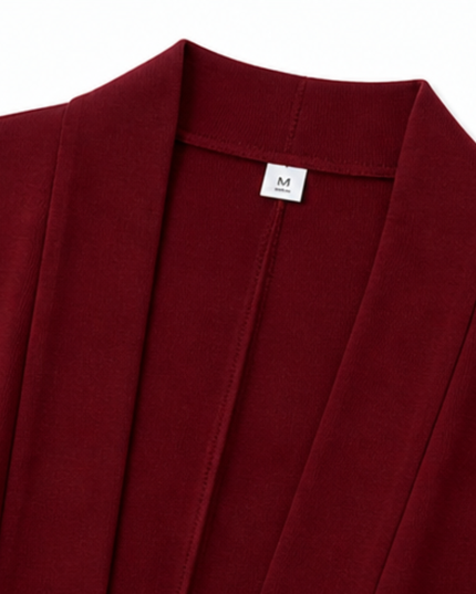 Women's Pants Set in 3 Pieces with a Long Drape Cardigan