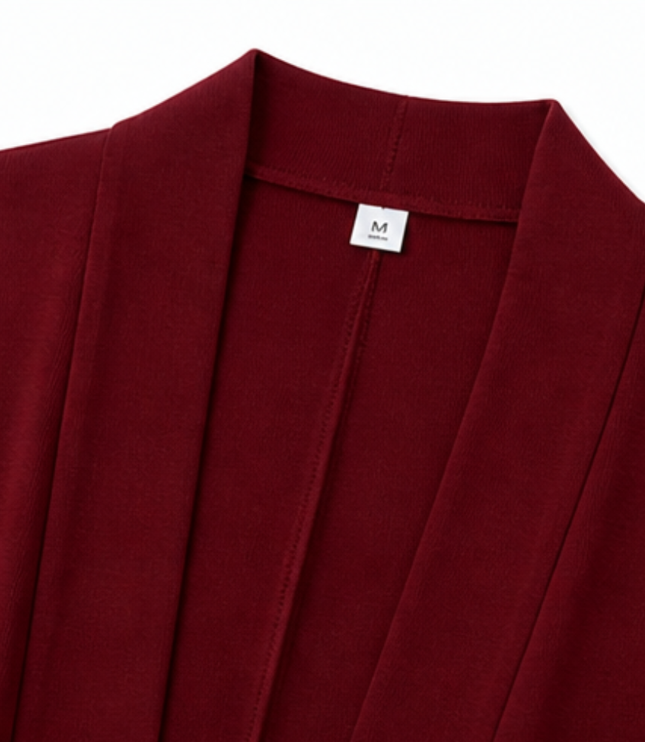 Women's Pants Set in 3 Pieces with a Long Drape Cardigan