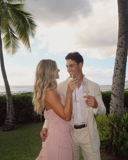 Women's Pink Halter Ruffle Maxi Dress