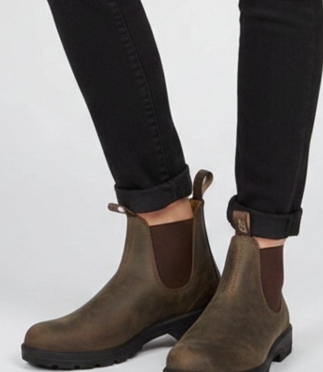 Women's Pull-Tab Chelsea Boots with a Chunky Sole