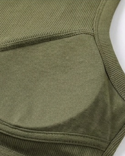 Women's Ribbed Racerback Tank Top with a Built In Bra
