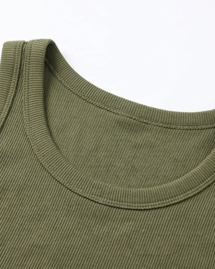 Women's Ribbed Racerback Tank Top with a Built In Bra