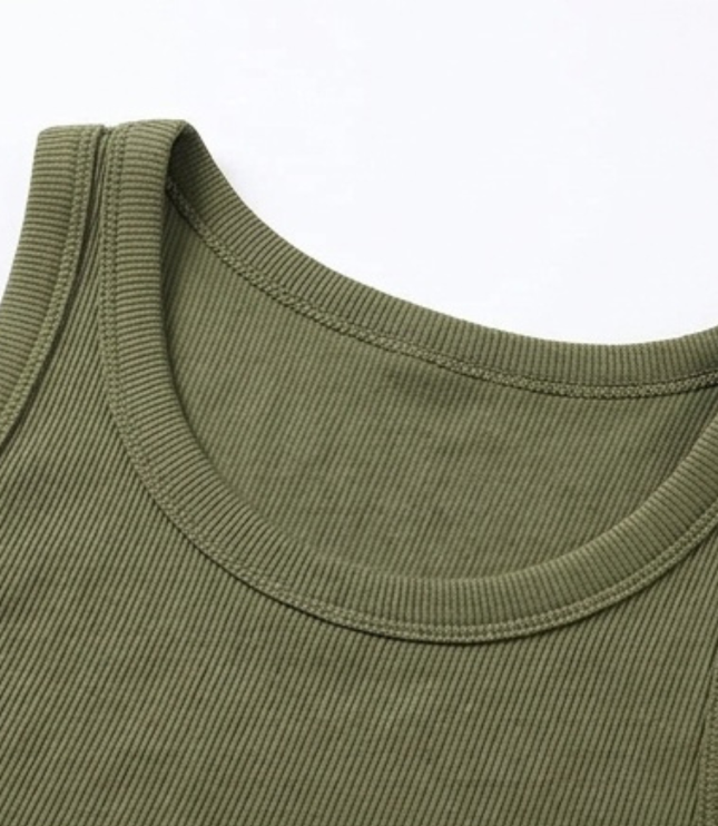 Women's Ribbed Racerback Tank Top with a Built In Bra