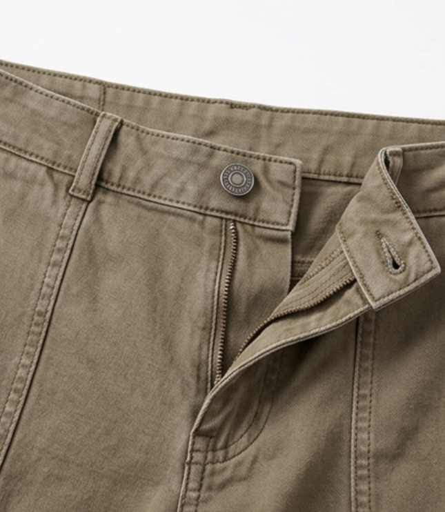 Women's Ruched-Hem High-Rise Tapered Ankle Pants