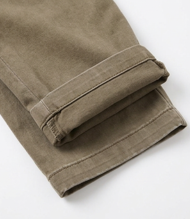 Women's Ruched-Hem High-Rise Tapered Ankle Pants