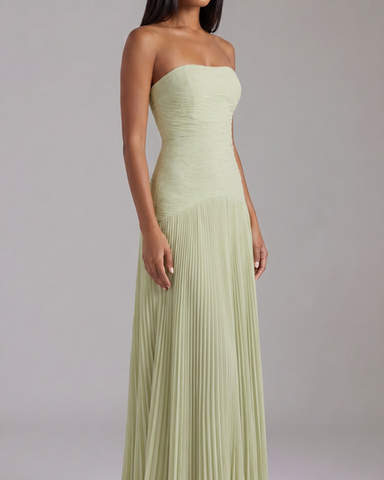 Women's Sage Green Satin Maxi Dress for Weddings and Prom