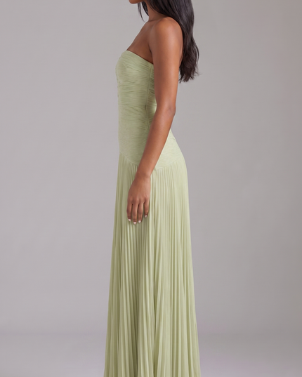 Women's Sage Green Satin Maxi Dress for Weddings and Prom