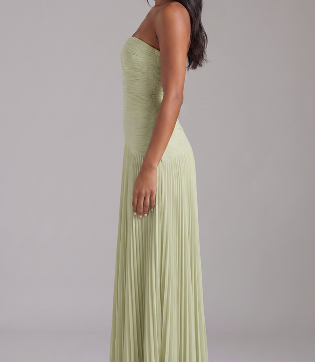 Women's Sage Green Satin Maxi Dress for Weddings and Prom