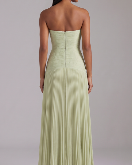 Women's Sage Green Satin Maxi Dress for Weddings and Prom