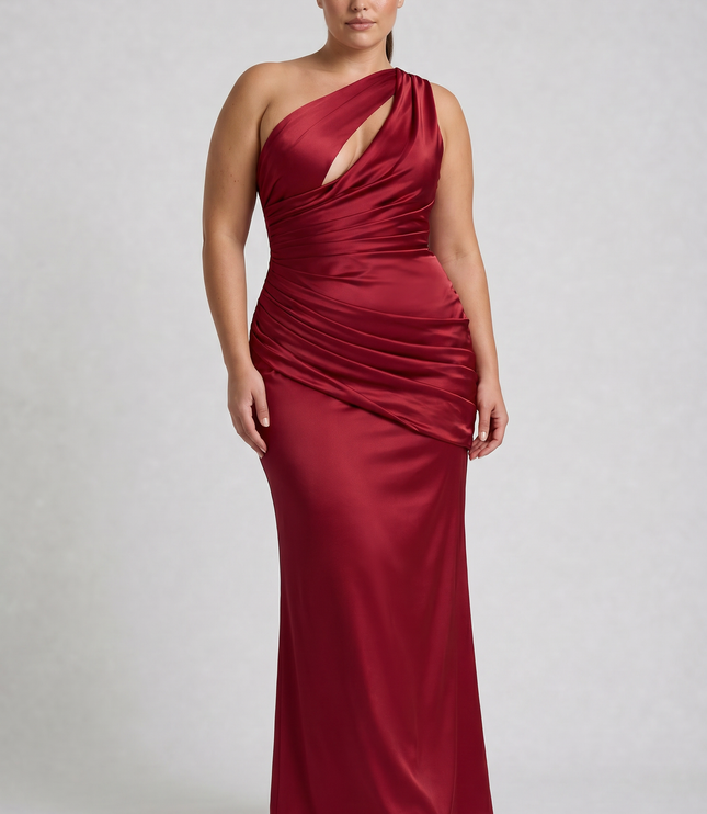 Women's Satin V-Neck Evening Party Maxi Dress for Summer