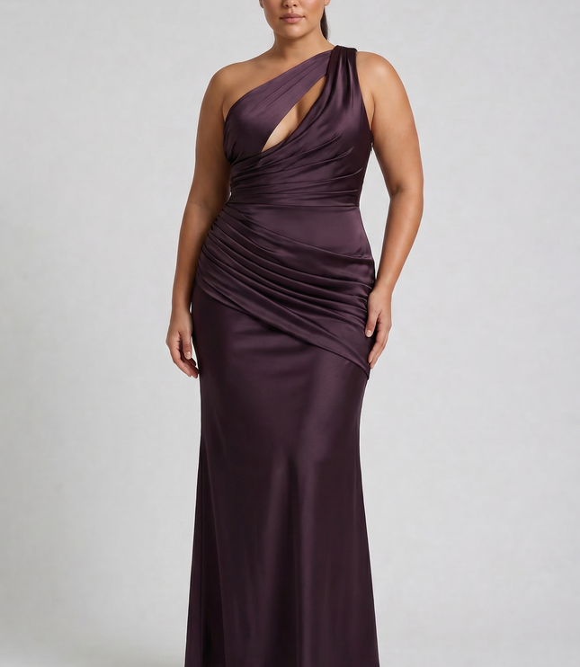 Women's Satin V-Neck Evening Party Maxi Dress for Summer
