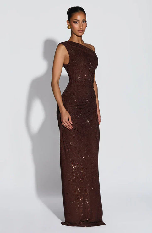 Women's Satin V-Neck Maxi Dress Summer Cocktail Evening Gown