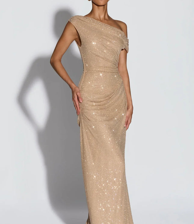 Women's Satin V-Neck Maxi Dress Summer Cocktail Evening Gown