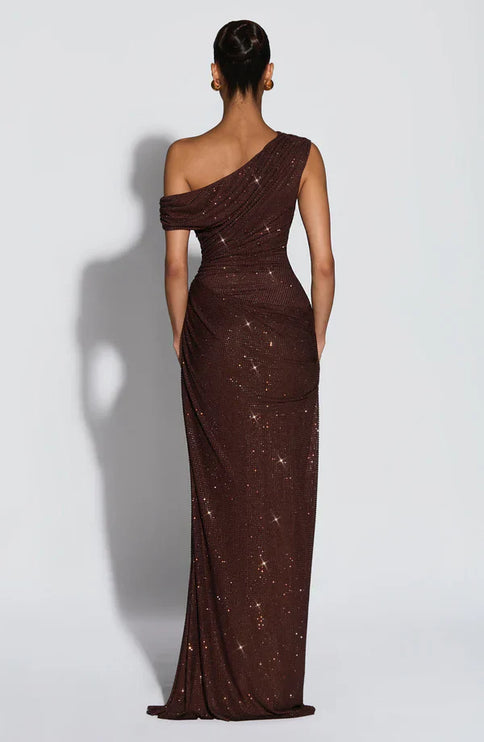 Women's Satin V-Neck Maxi Dress Summer Cocktail Evening Gown